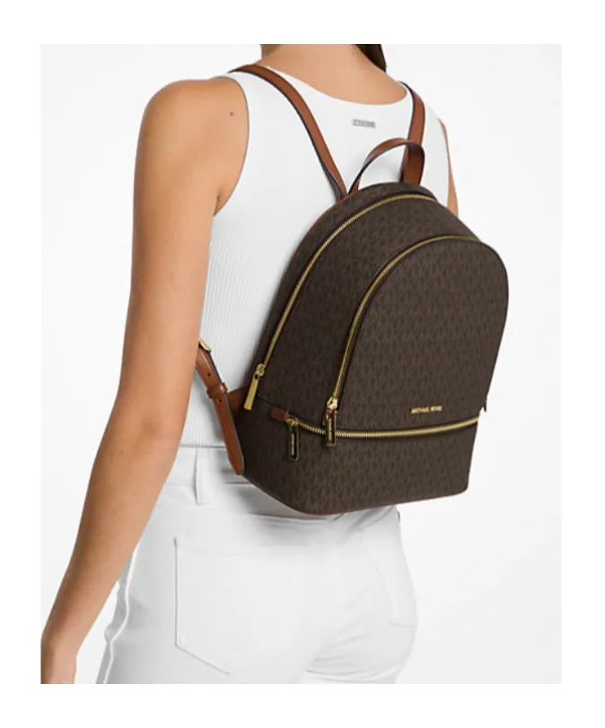 Rhea Medium Signature Logo Backpack