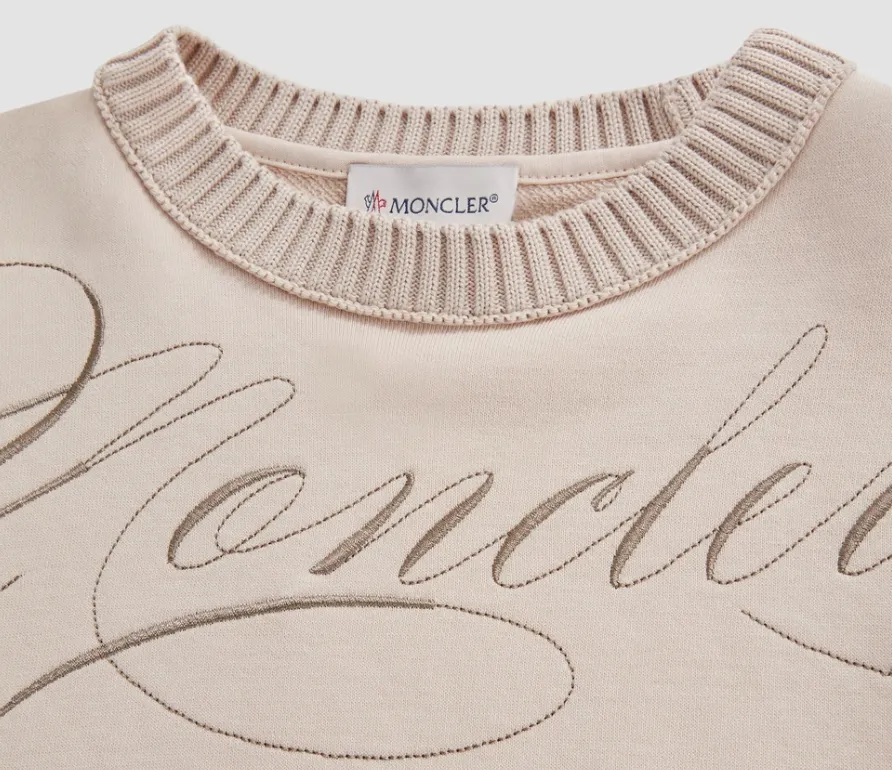 Embroidered Cursive Logo Cotton Sweatshirt