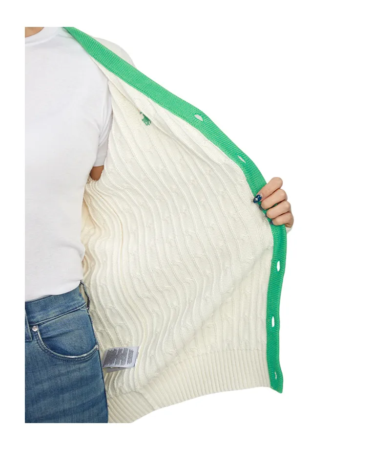 Long-Sleeved Knitted Cardigan