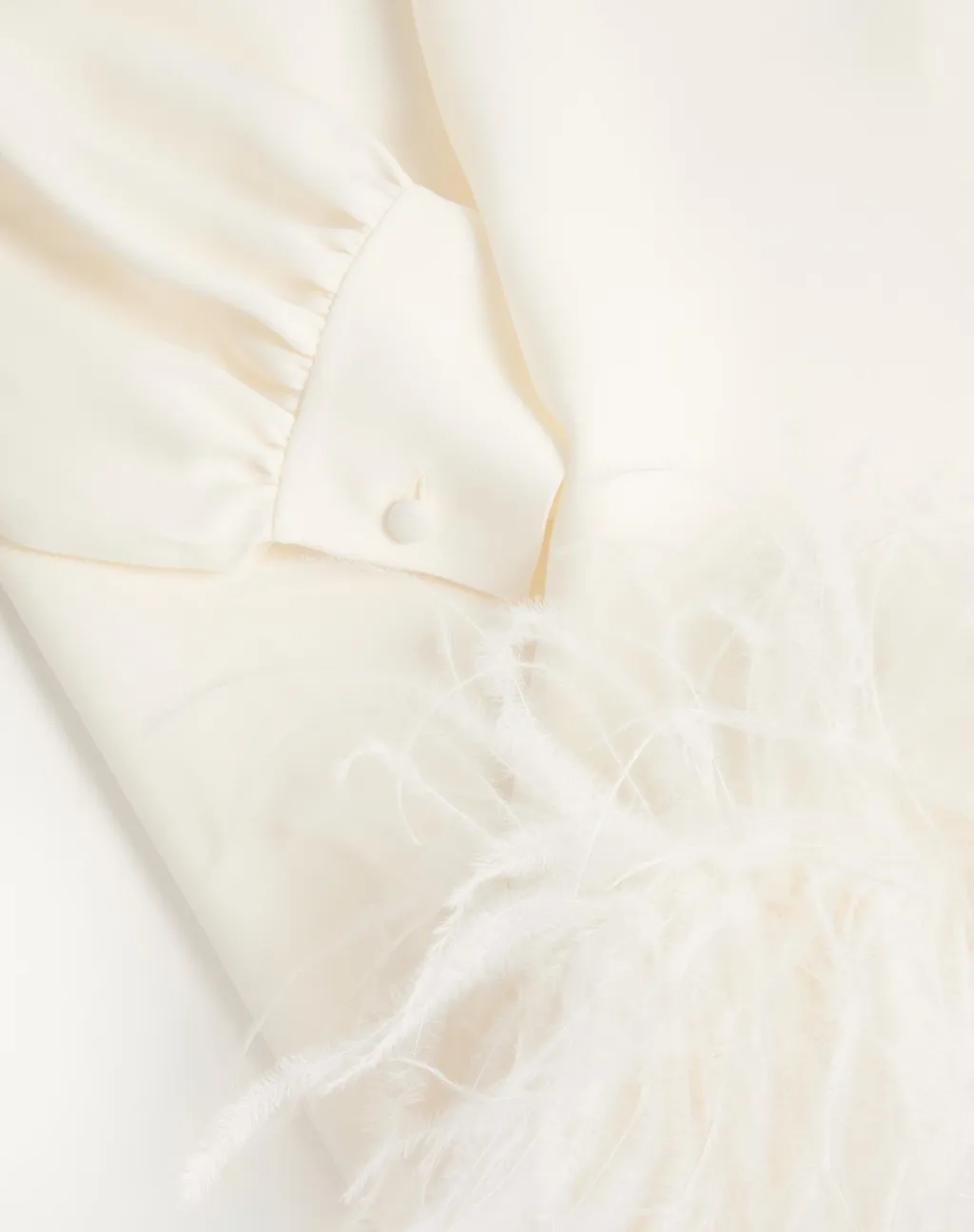 Cady Couture Midi Dress With Feathers