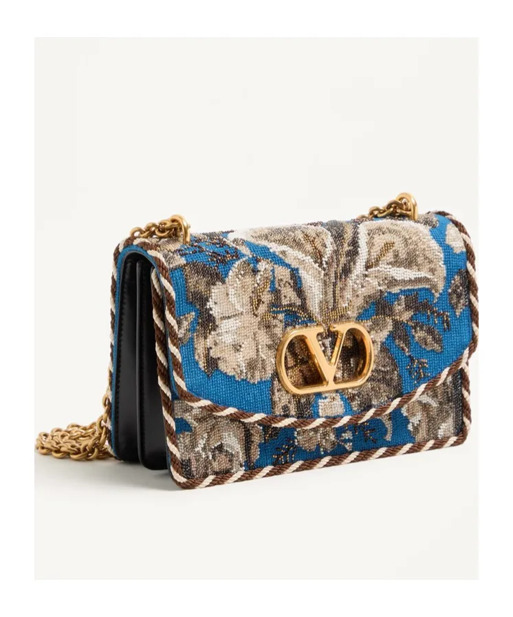 Valentino Garavani Vain Embroidered Shoulder Bag