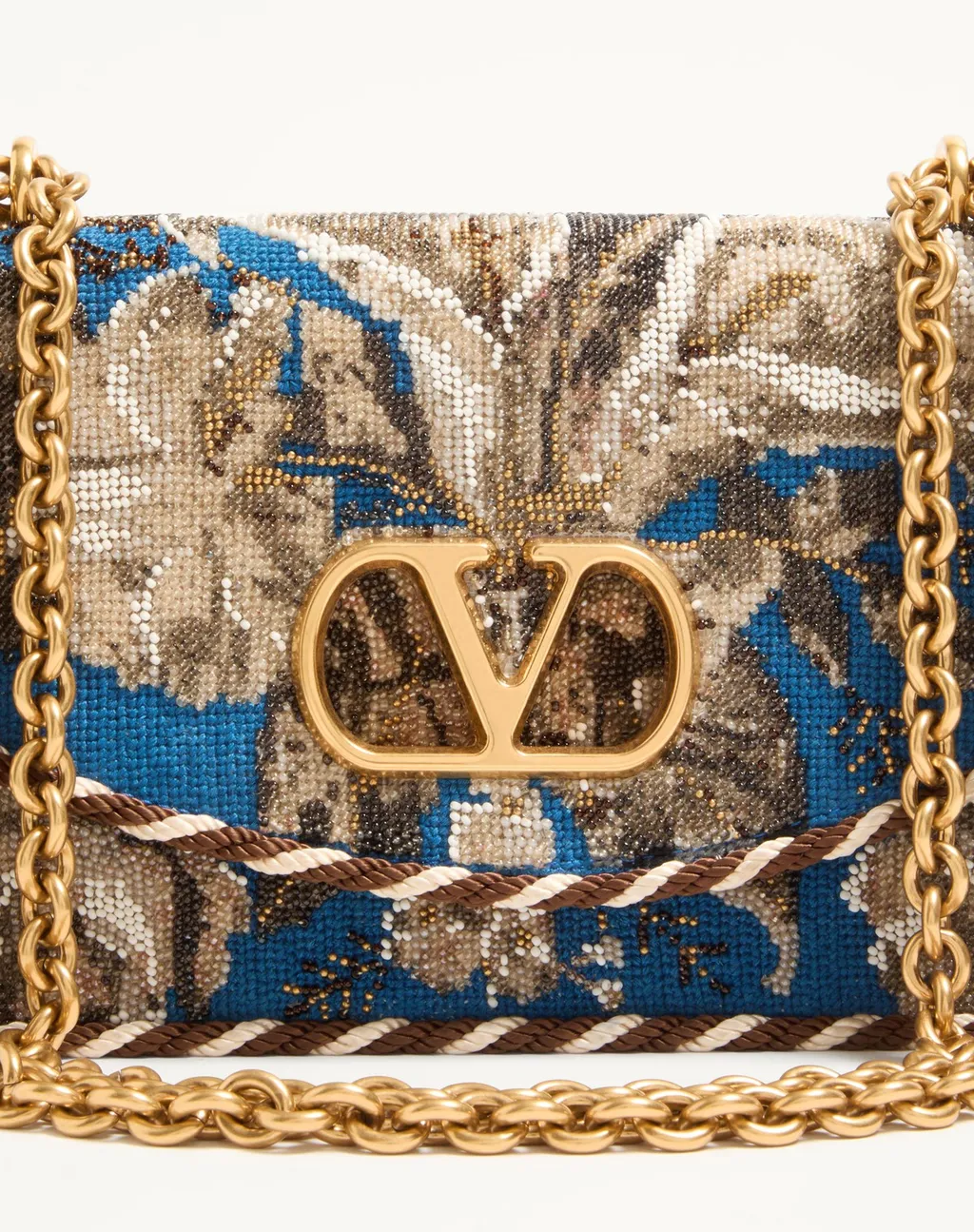 Valentino Garavani Vain Embroidered Shoulder Bag