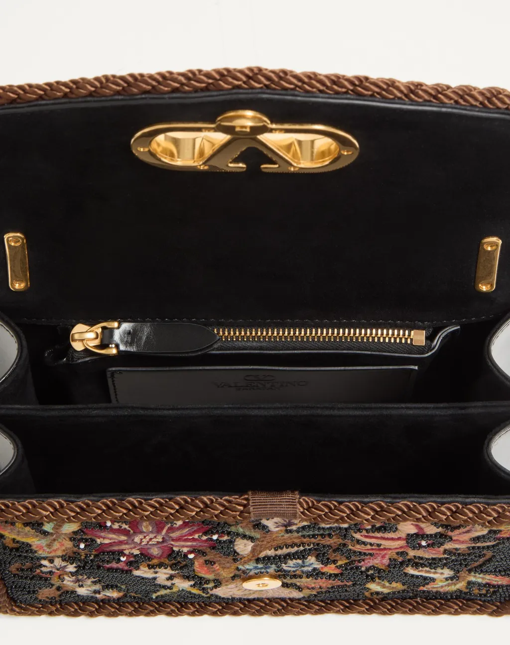 Valentino Garavani Vain Small Embroidered Shoulder Bag