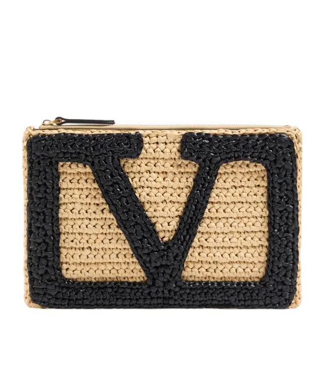 Valentino Garavani Vlogo Zipped Clutch Bag