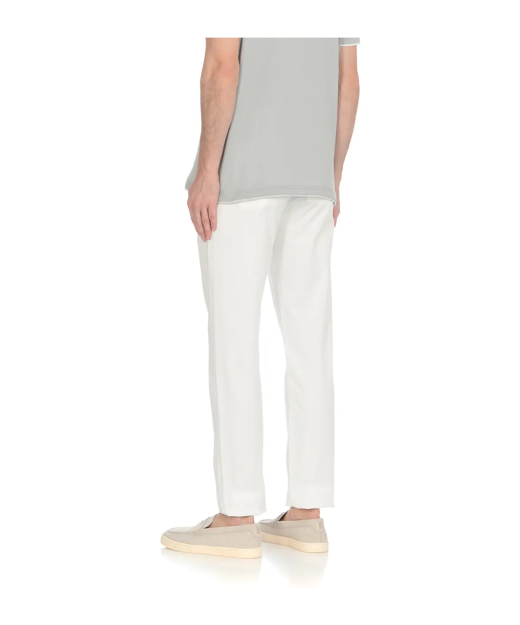Drawstring Straight-Leg Trousers