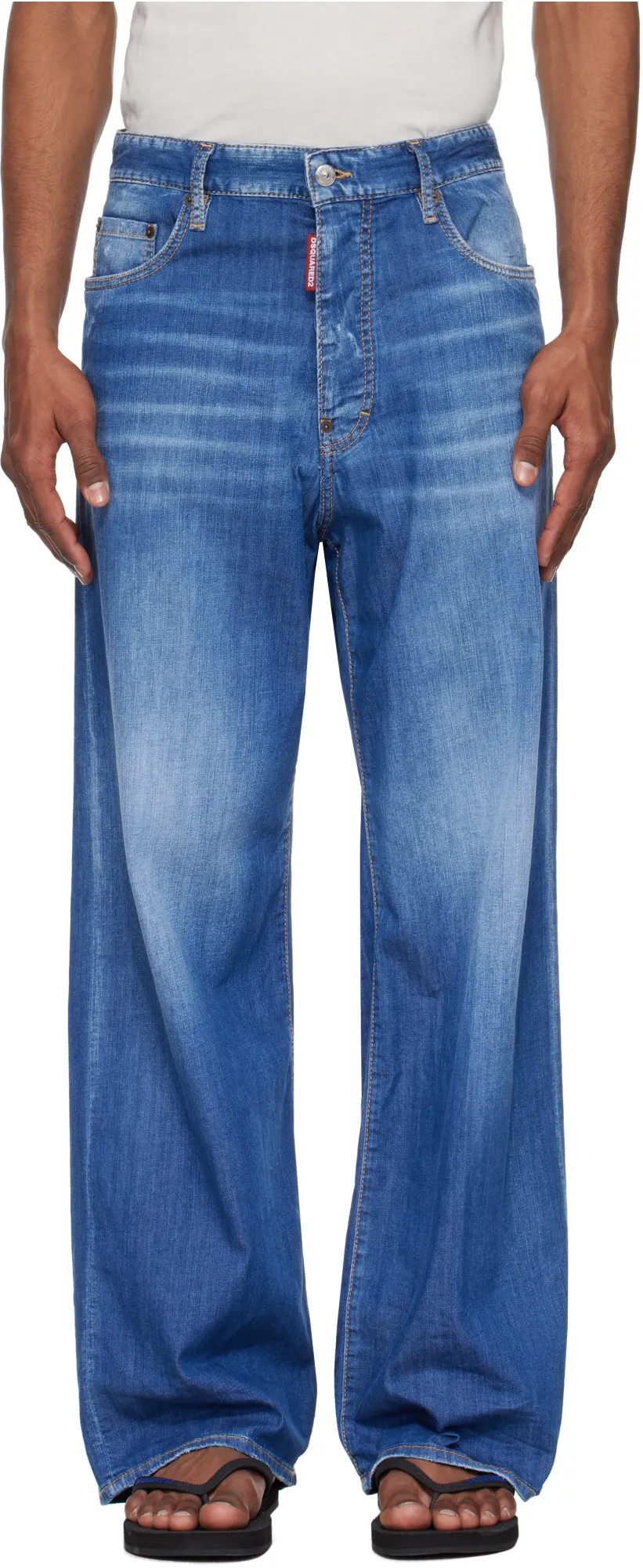 Dsquared2 Summer Lovers Medium Wash Loose Jeans