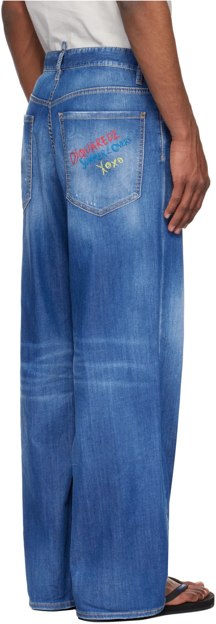 Dsquared2 Summer Lovers Medium Wash Loose Jeans