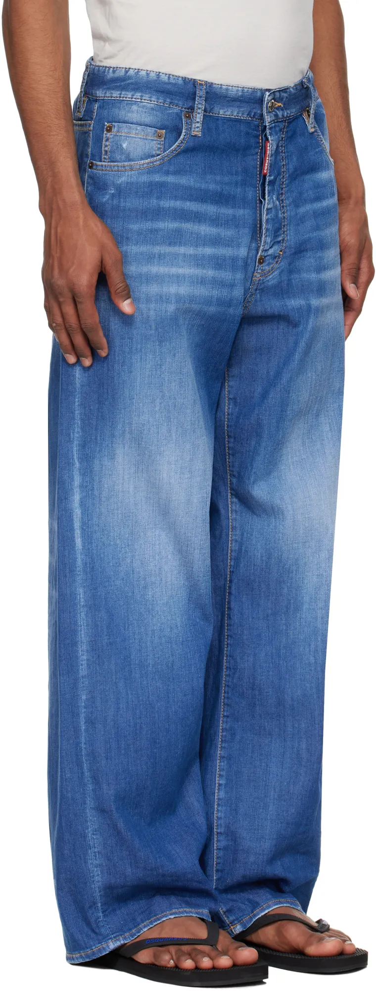 Dsquared2 Summer Lovers Medium Wash Loose Jeans