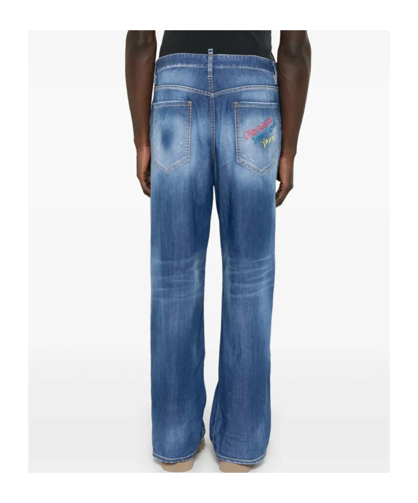 Dsquared2 Summer Lovers Medium Wash Loose Jeans