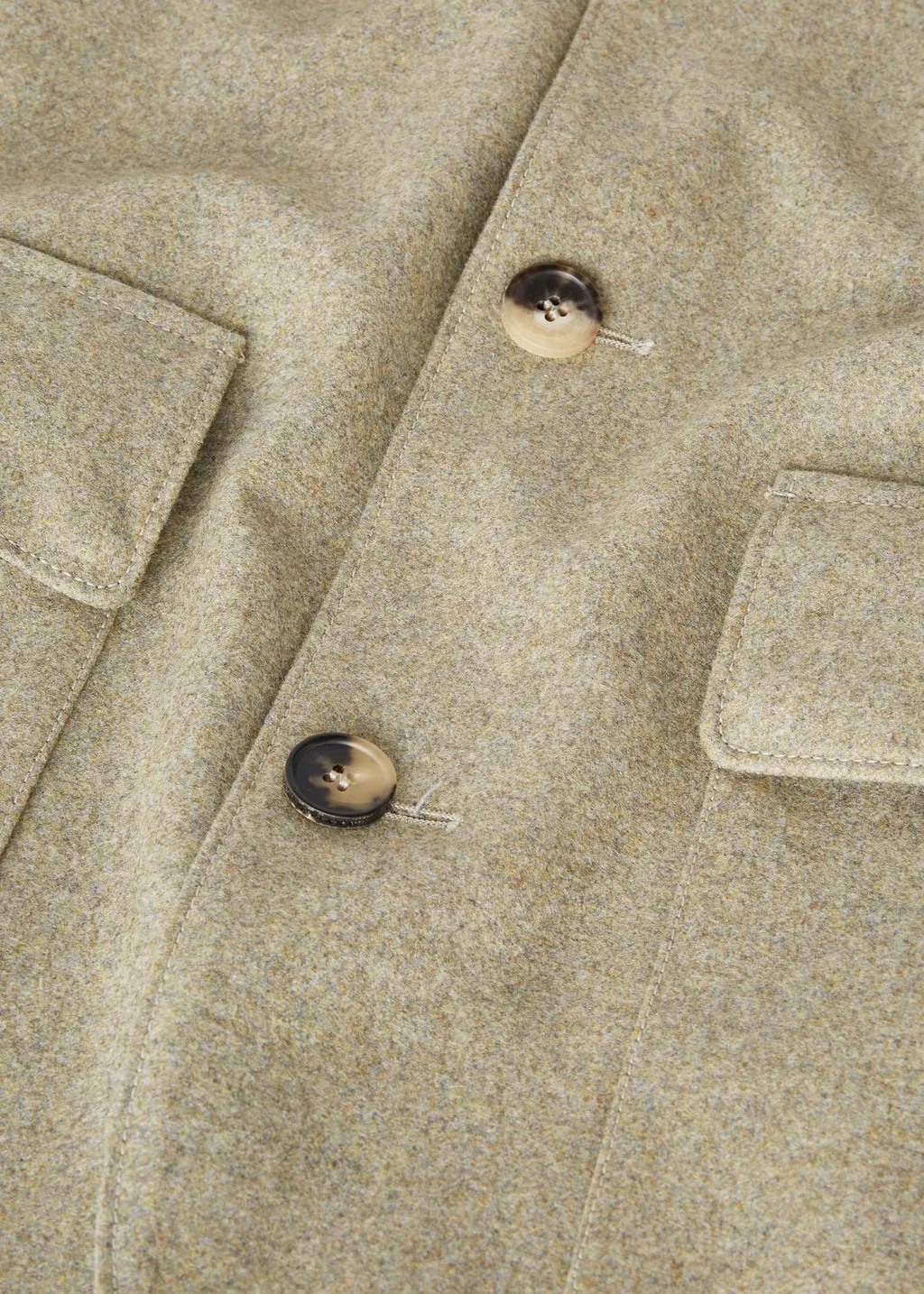 New-Cut Wool Cashmere Button Stand-Collar Casual Jacket