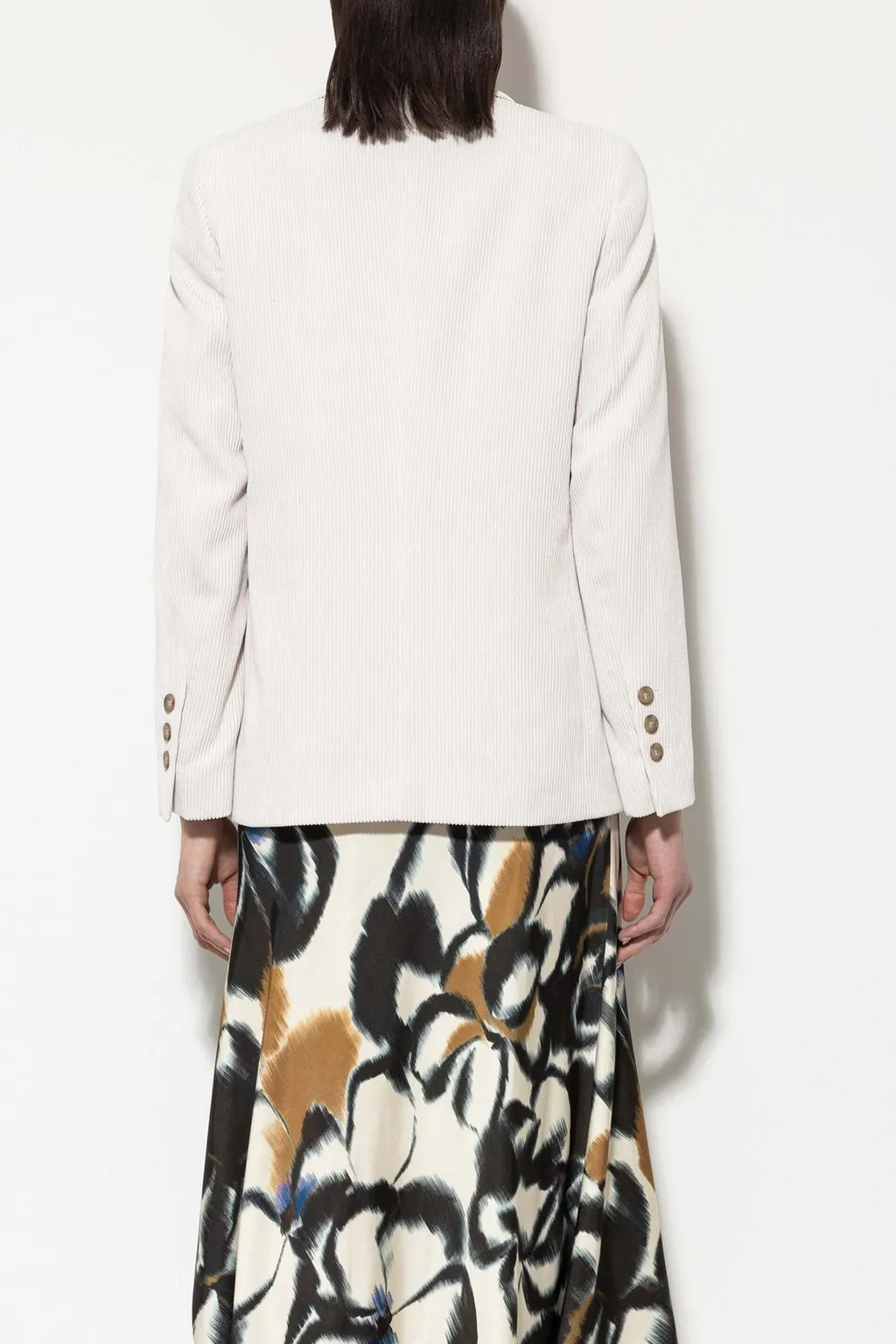 Single-Button Corduroy Blazer