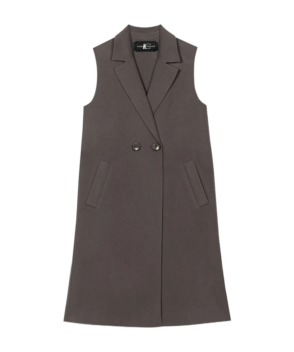 Doubleface Long Wool Vest