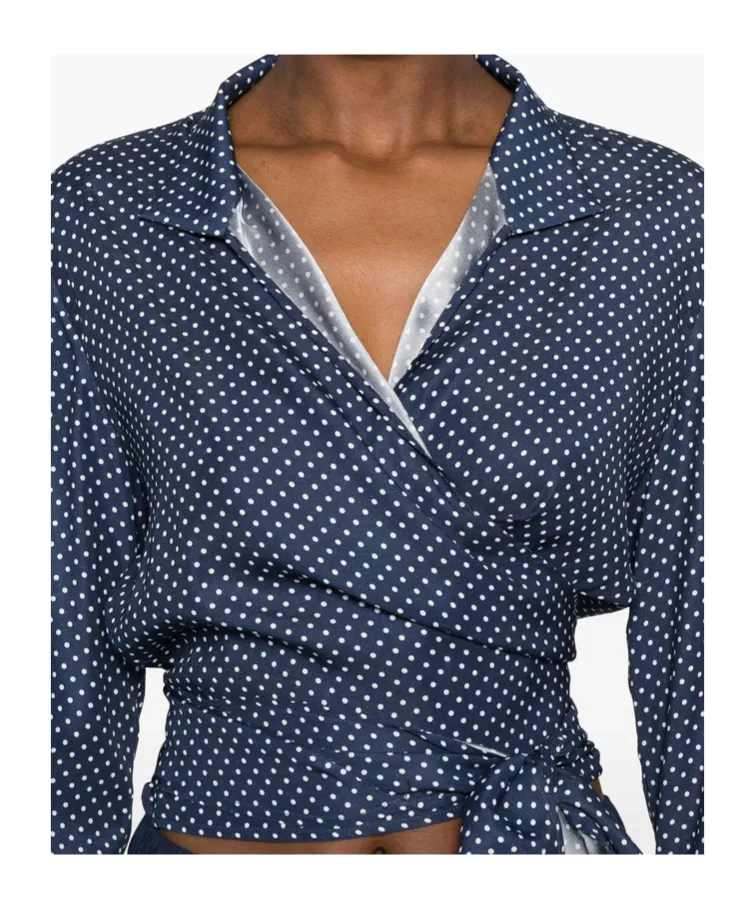 Polka Dot Print Blouse