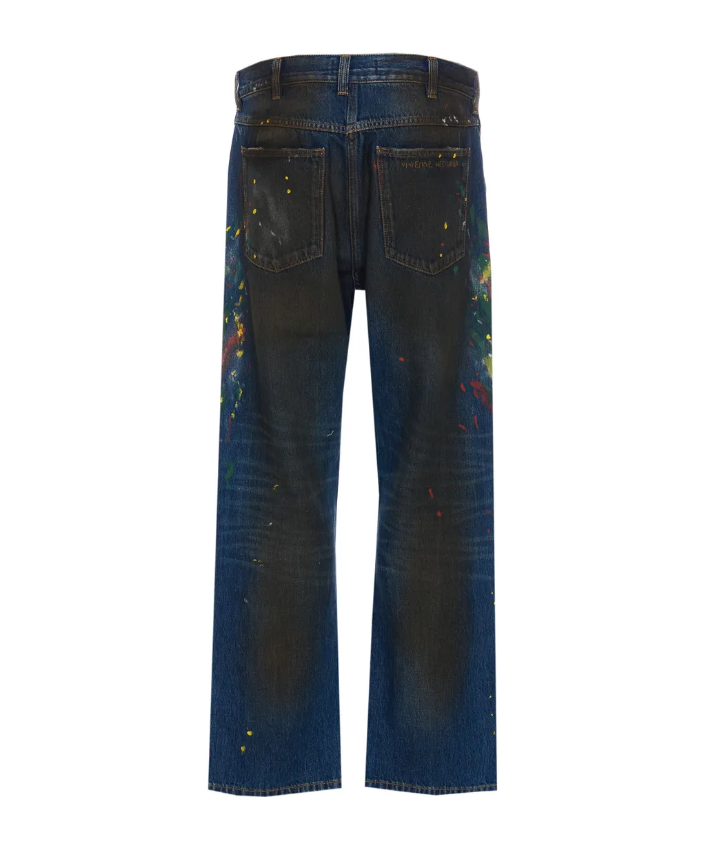 Vivienne Westwood Paint Splatter Straight-Leg Jeans