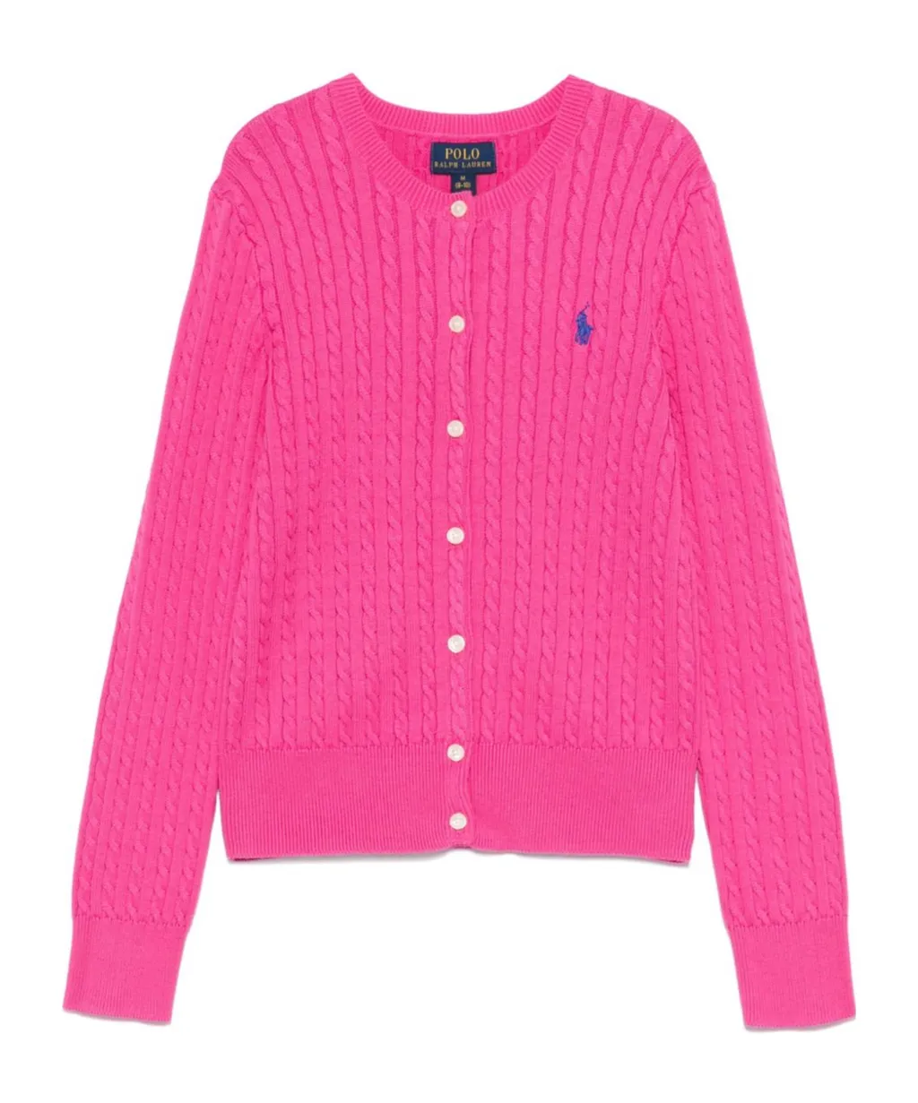 Ralph Lauren Kids Logo Embroidered Buttoned Cardigan
