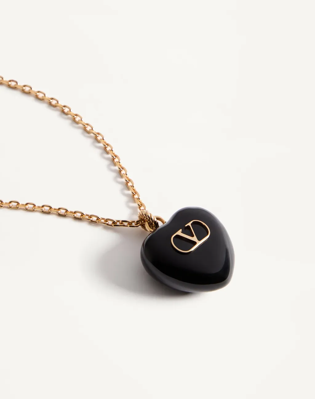Valentino Heart-Shaped Chained Necklace