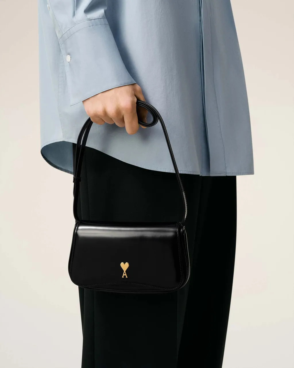 Ami Paris Logo Plaque Small Crossbody Bag