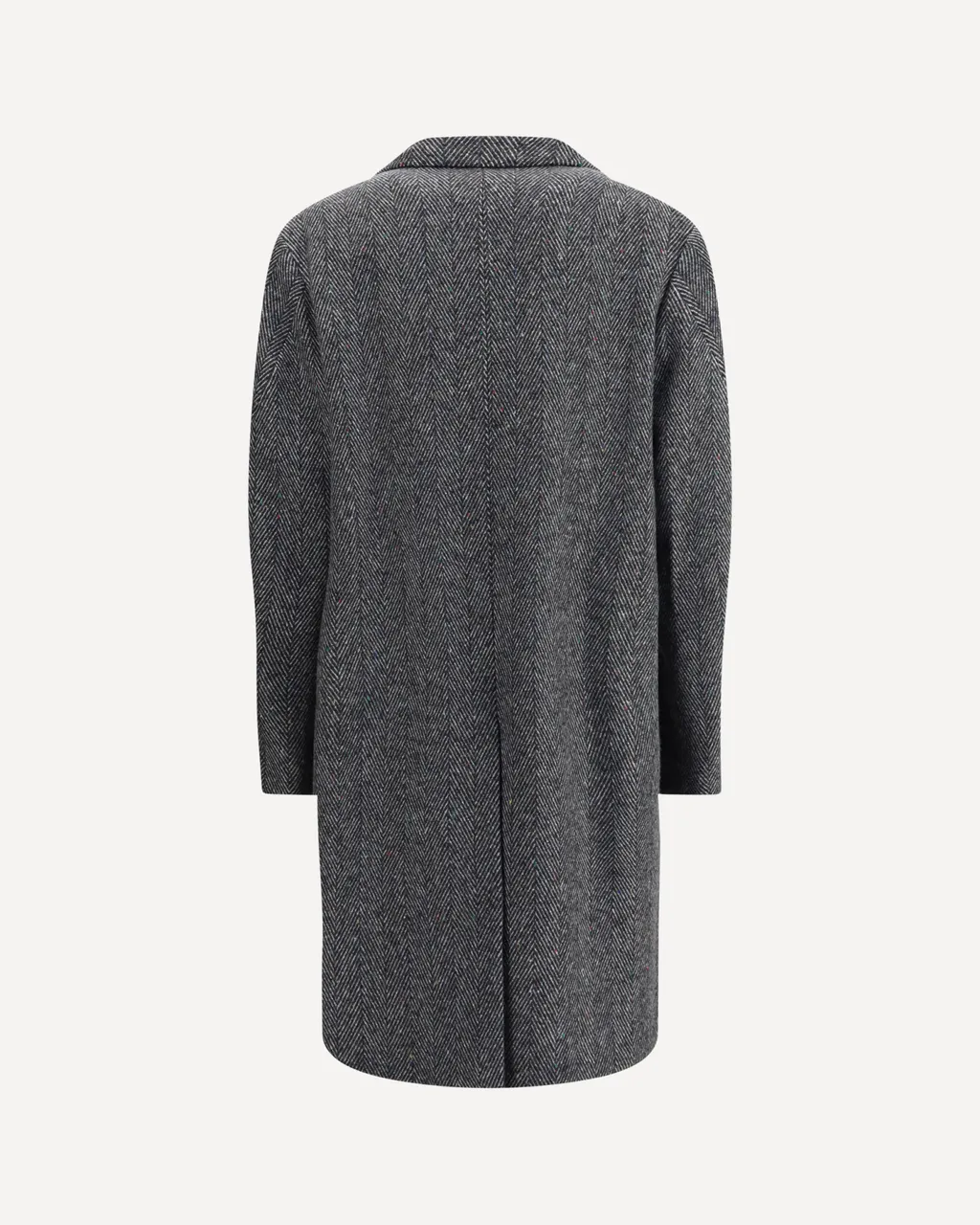 Tailored Coat In Wool Herringbone
