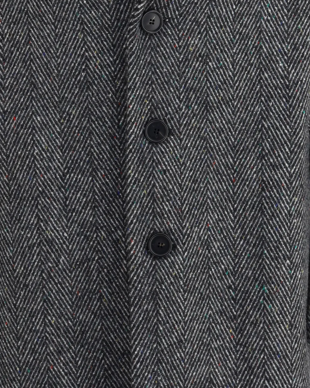 Tailored Coat In Wool Herringbone