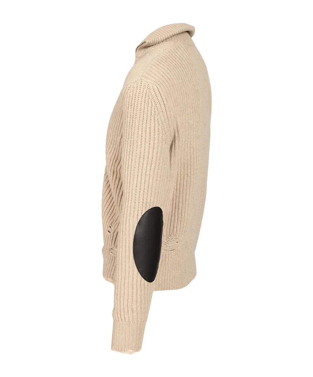 Mm6 Maison Margiela Distressed Knitted Jacket