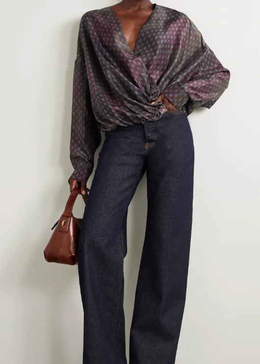 Dries Van Noten Long Sleeve Paisley-Print Top