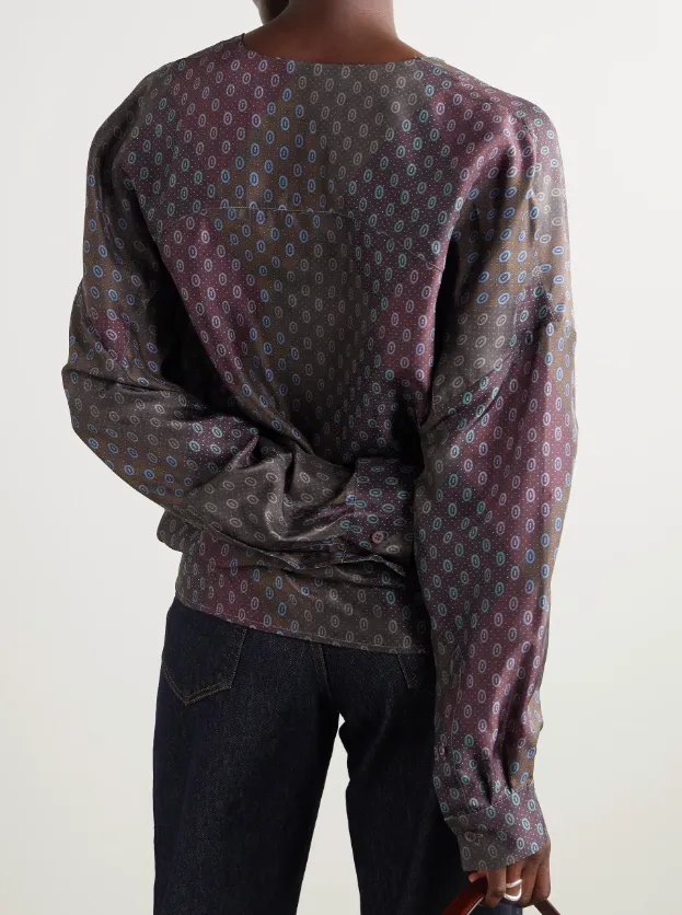 Dries Van Noten Long Sleeve Paisley-Print Top