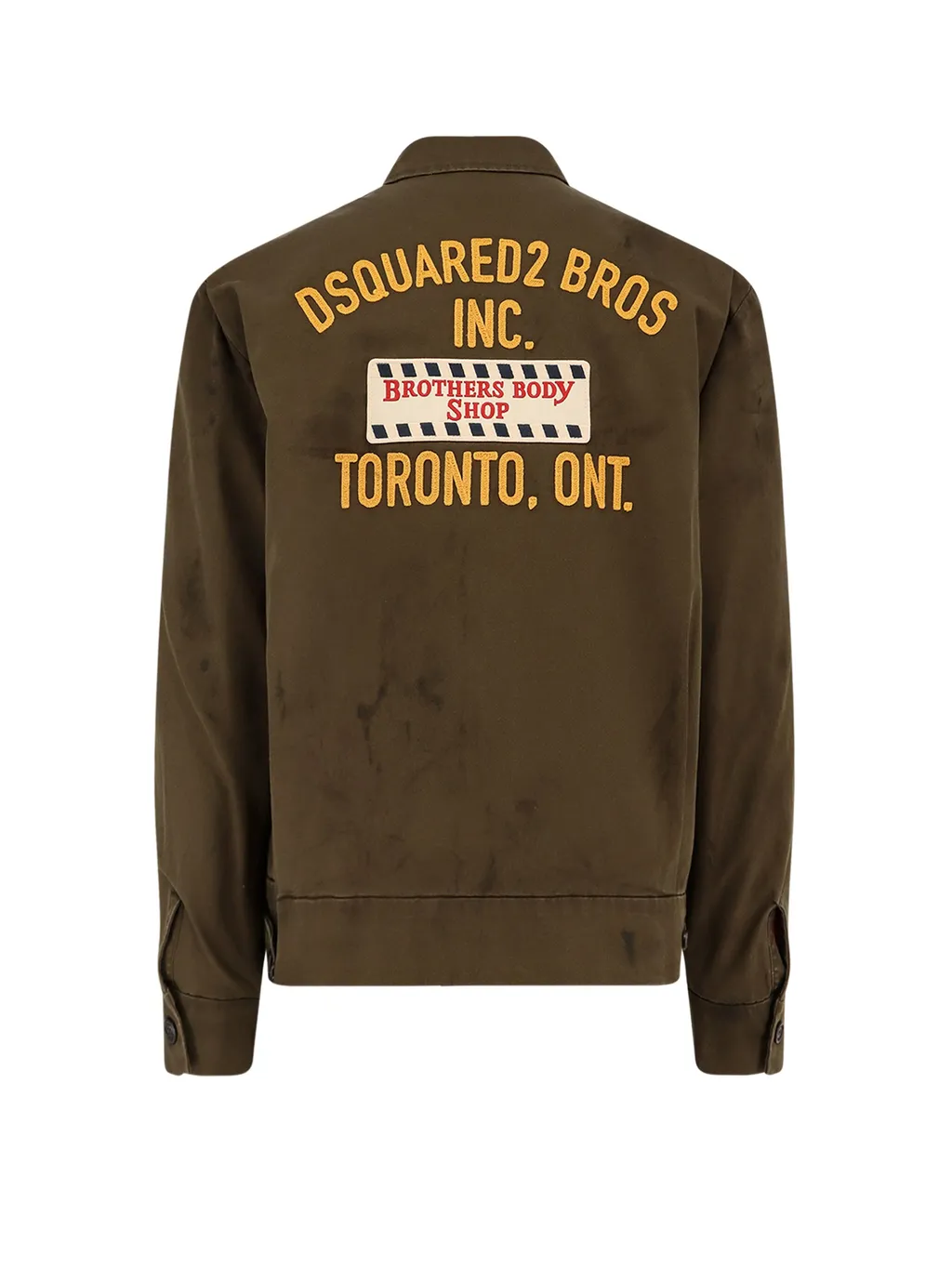 Embroidered Patch Zip-Up Jacket