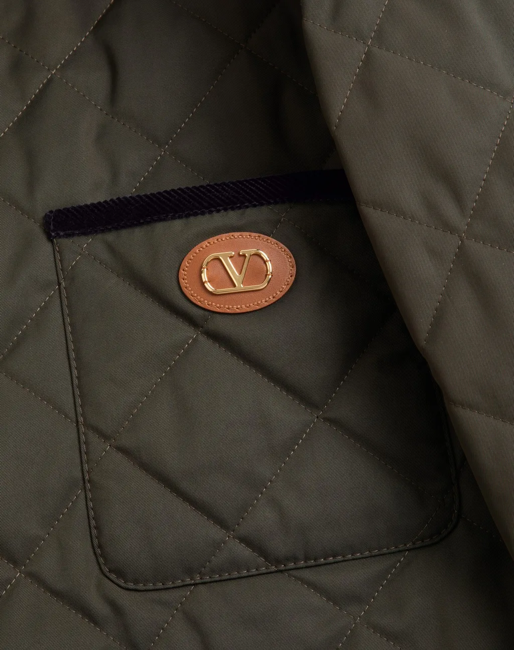 Valentino Vlogo Patch Button-Up Jacket