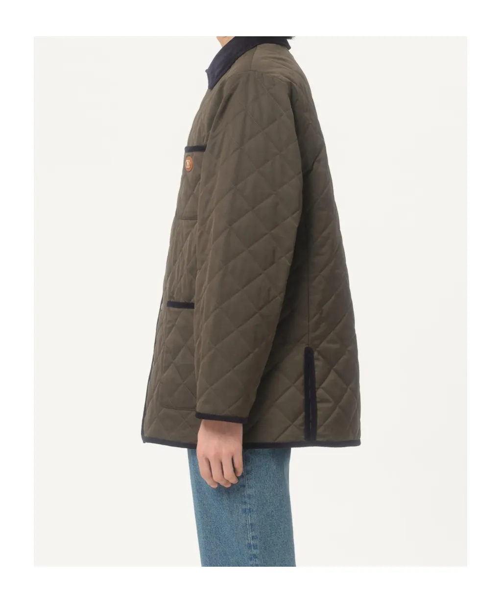 Valentino Vlogo Patch Button-Up Jacket