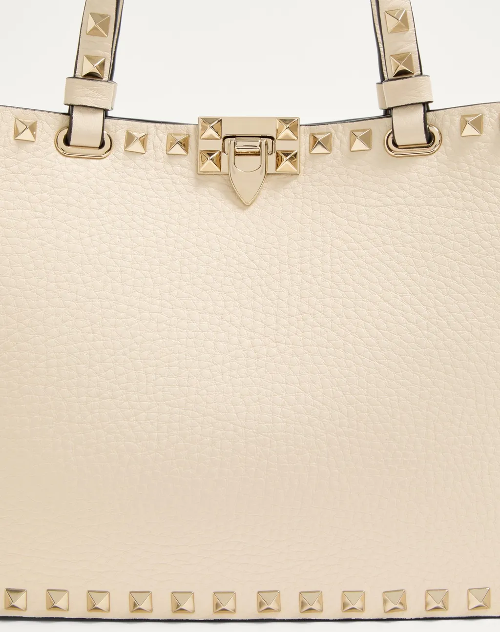 Valentino Garavani Rockstud Small Shopping Bag In Grainy Calfskin