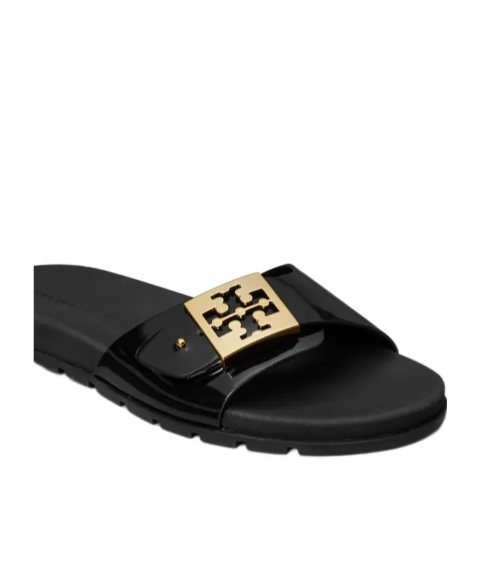 Tory Burch Buckle Slip-On Slides
