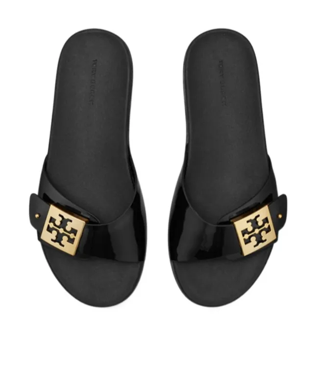 Tory Burch Buckle Slip-On Slides