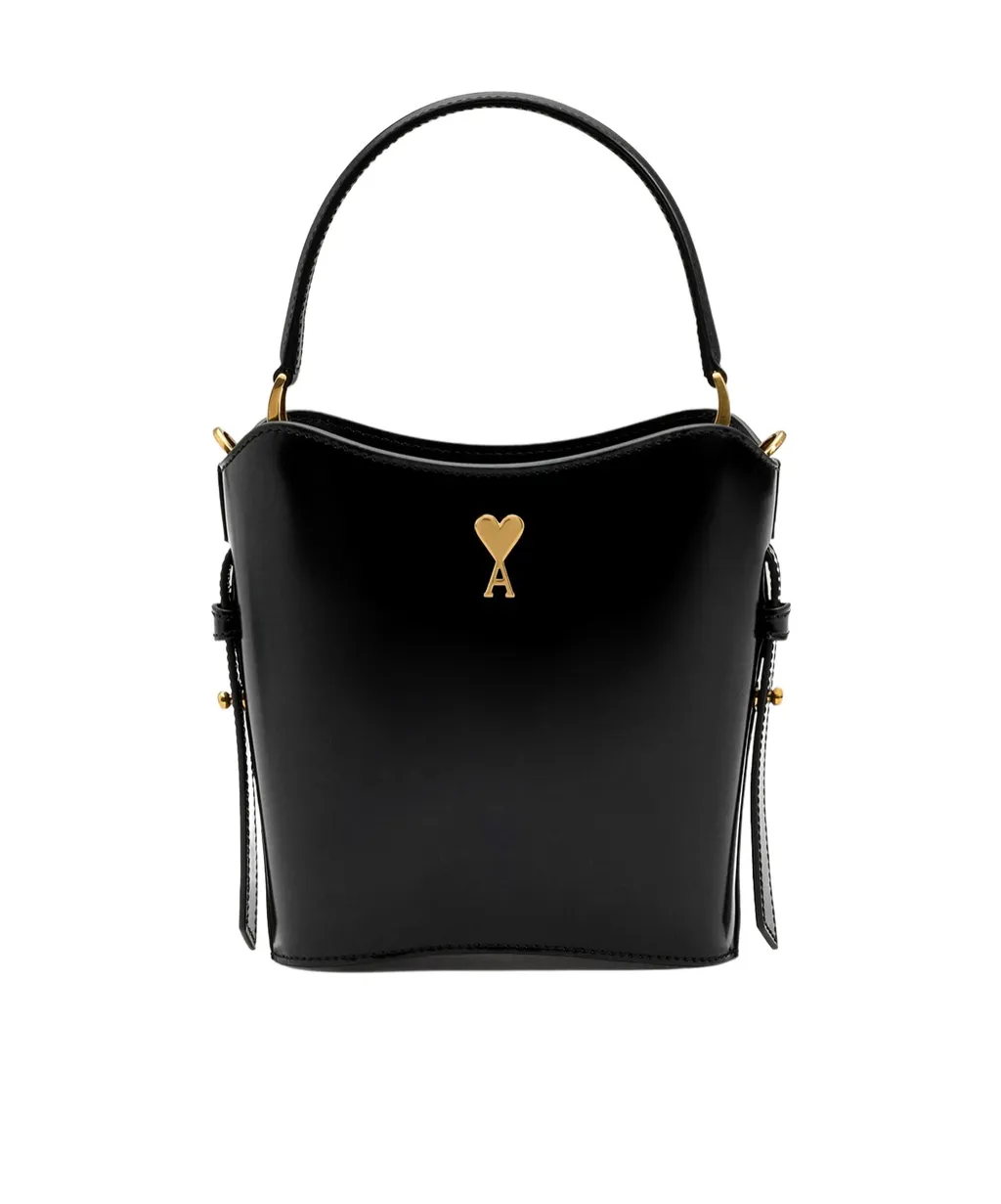 Ami Paris Mini Drawstring Bucket Bag