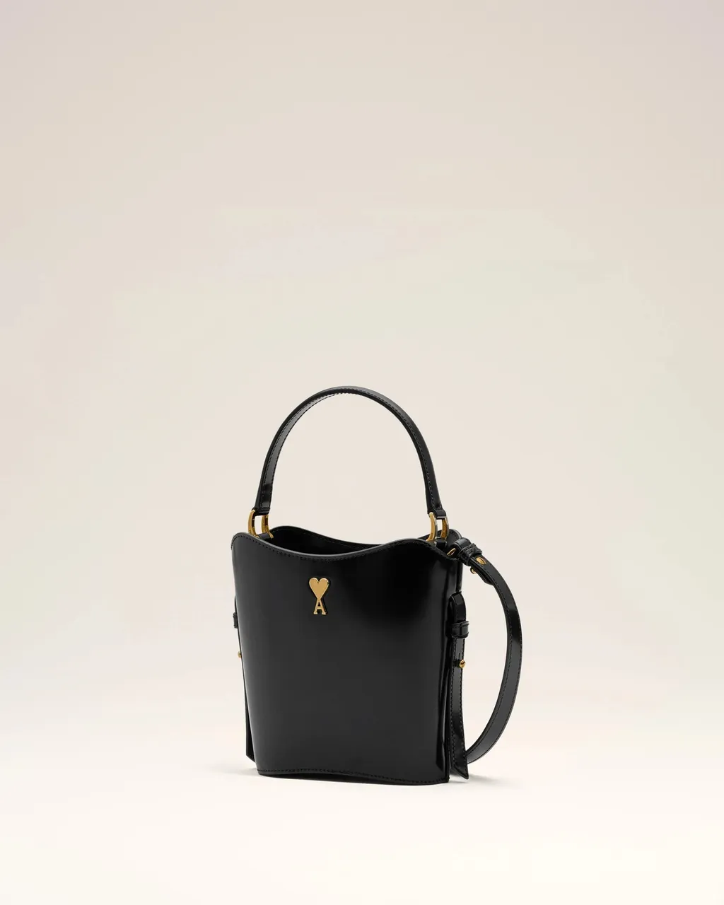 Ami Paris Mini Drawstring Bucket Bag
