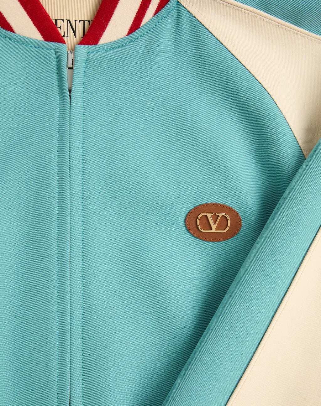 Valentino Vlogo Patch Zip-Up Jacket