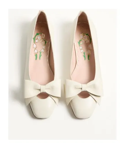 Valentino Bowow Round Toe Slip-On Ballet Flats