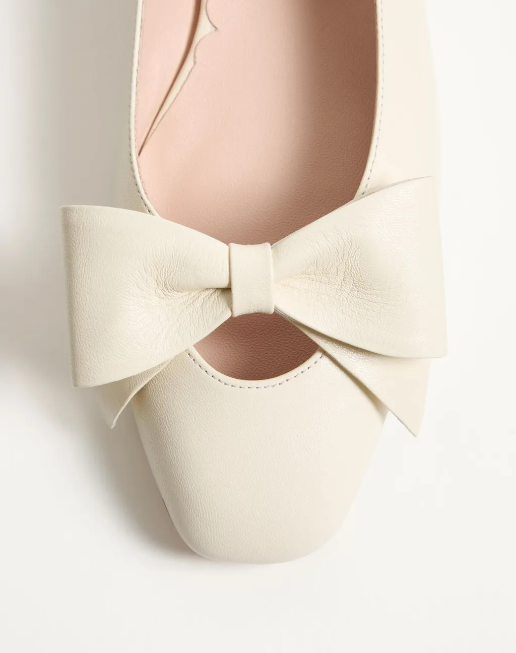 Valentino Bowow Round Toe Slip-On Ballet Flats