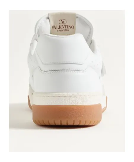 Valentino Perforated Strap Round Toe Sneakers