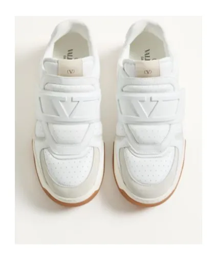 Valentino Perforated Strap Round Toe Sneakers