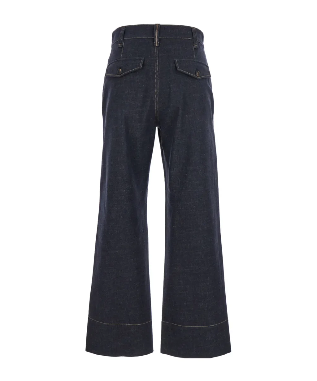 Brunello Cucinelli Zipped Wide-Leg Jeans