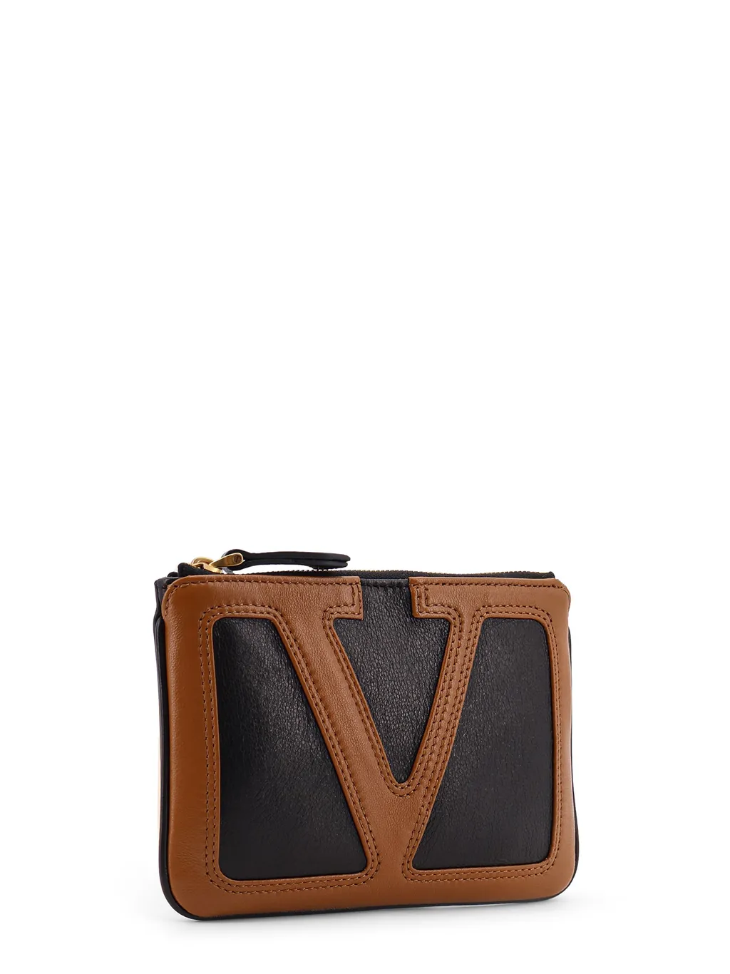 Valentino Vlogo Patch Zip-Up Clutch Bag