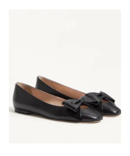 Valentino Bowow Round Toe Slip-On Ballet Flats