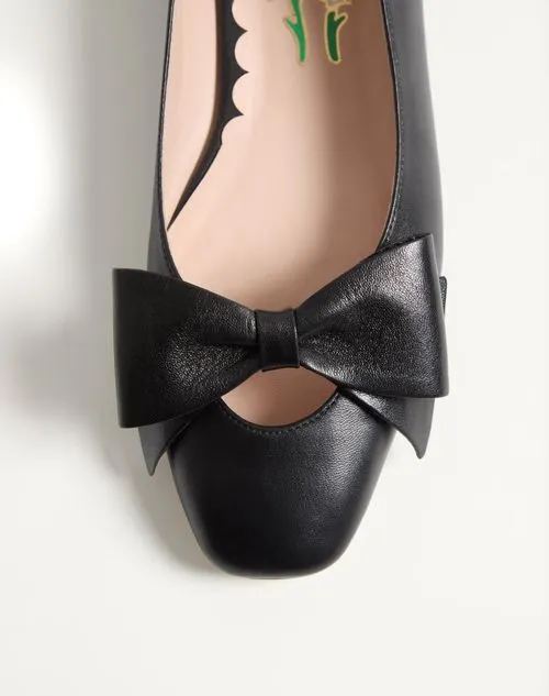 Valentino Bowow Round Toe Slip-On Ballet Flats