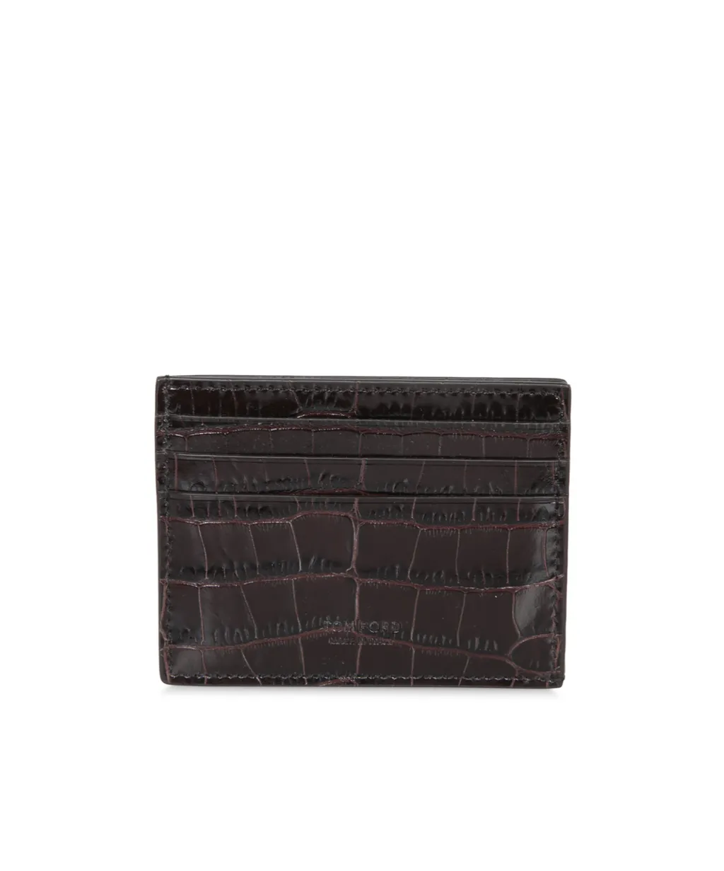 Tom Ford Logo Debossed Embossed Card Holder
