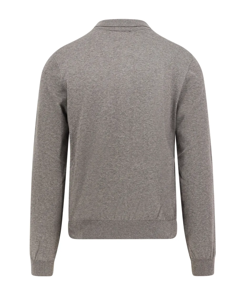 Polo Sweater In Fine Cotton