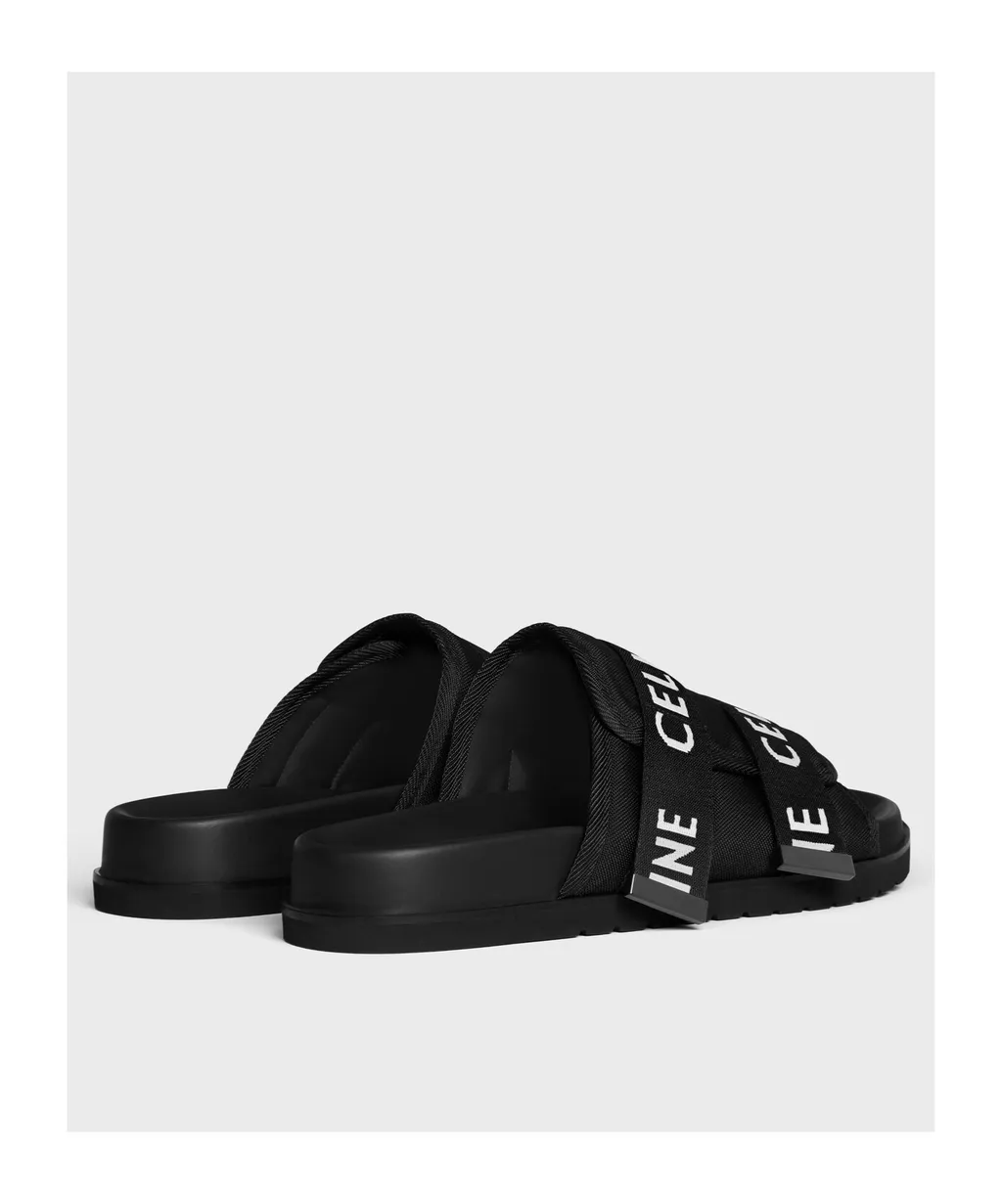 Celine Pitea Strappy Sandal In Jacquard Celine