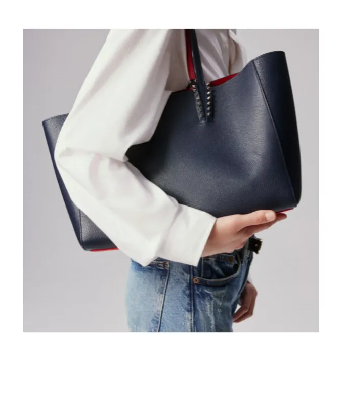 Christian Louboutin Cabata Stud Detailed Small Tote Bag