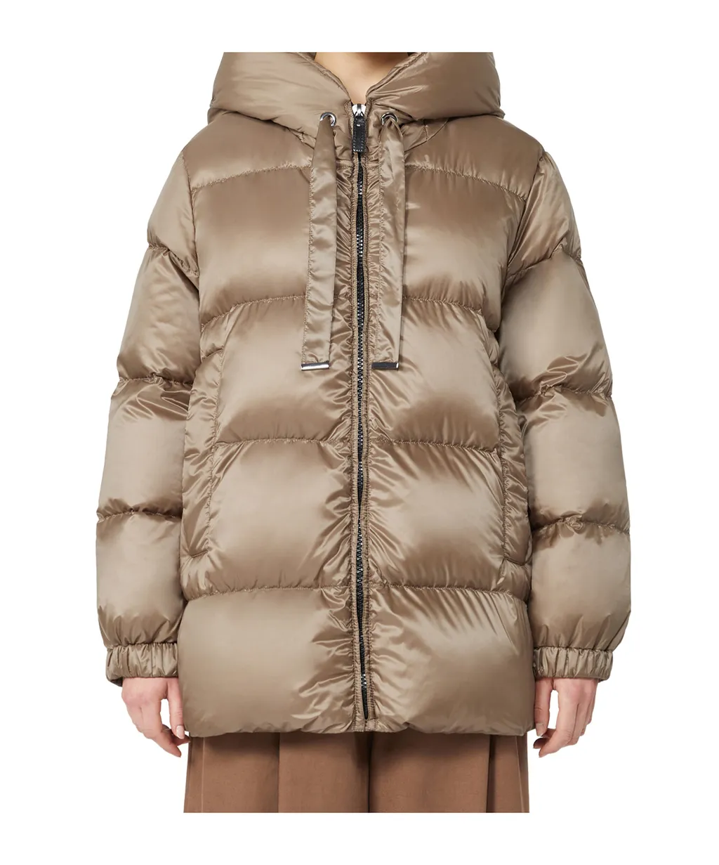 Down Jacket In Water-Repellent Canvas
