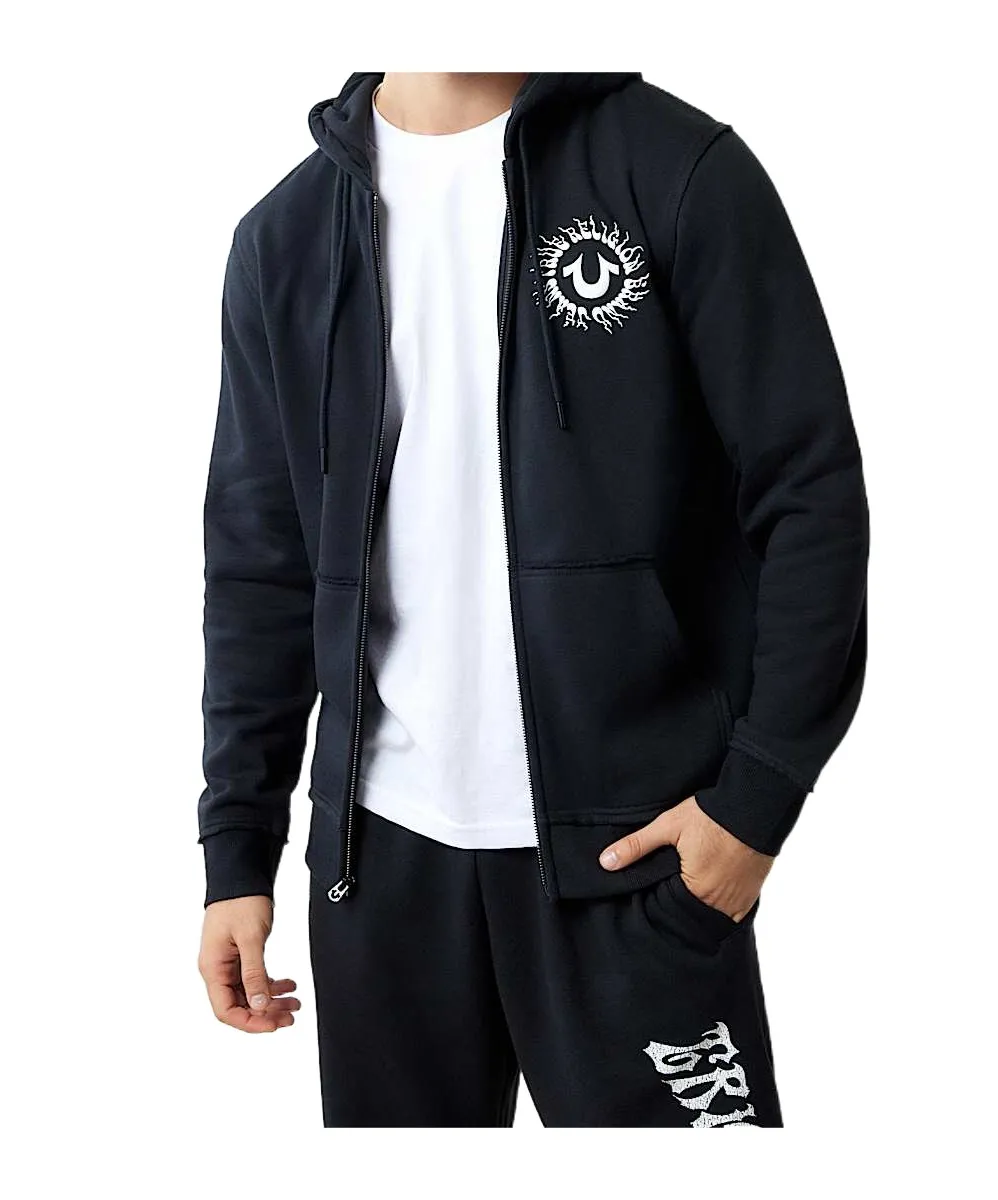 Blazing Logo Applique Zip Hoodie