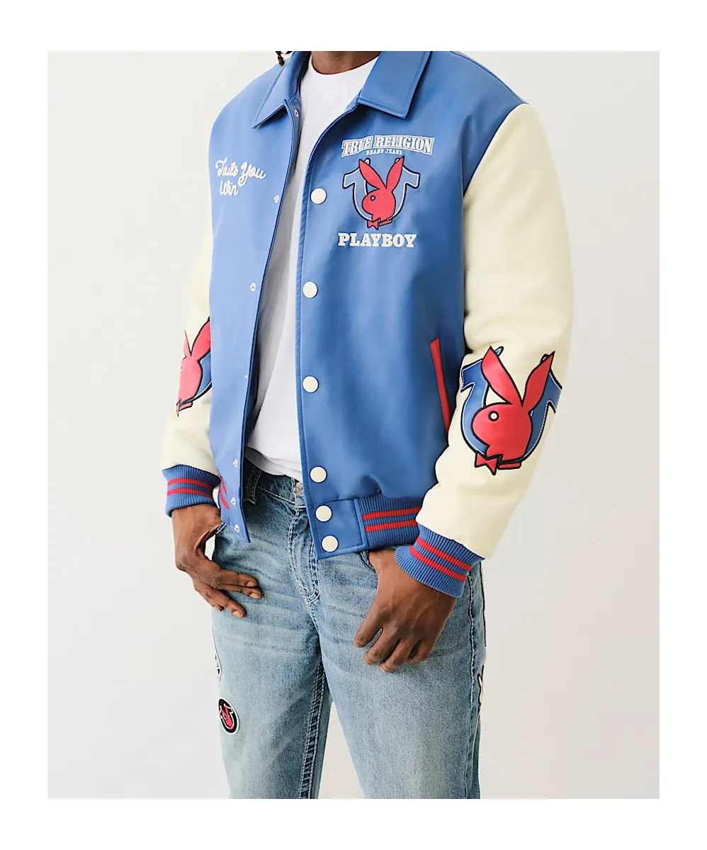 Playboy X True Religion Bomber Varsity Jacket
